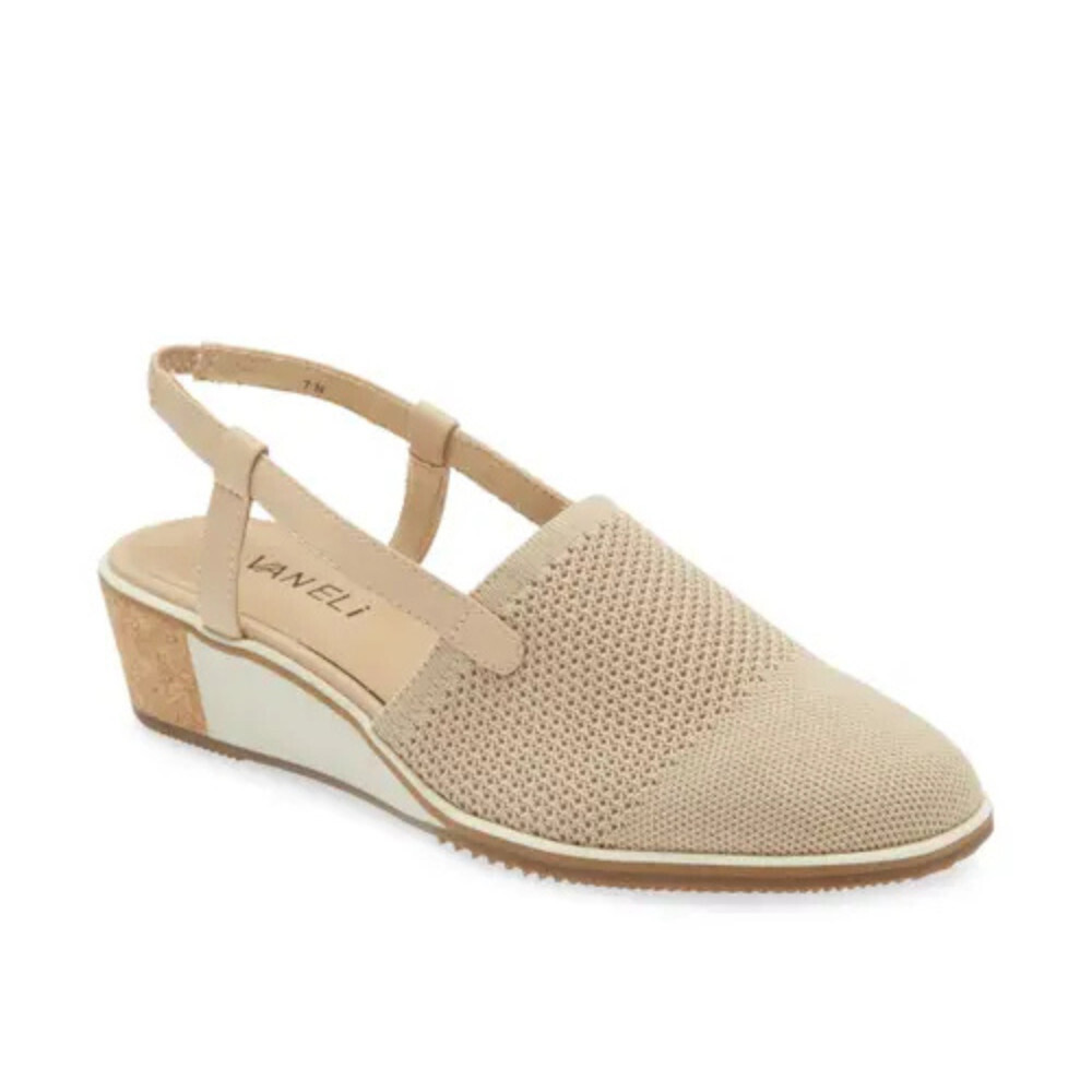 Vaneli Greer Pump Women's 9 Ecru Slip On Round Toe Wedge Heel Slingback ZOGG2736